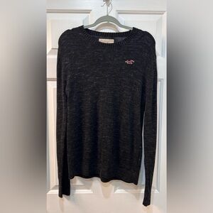 Hollister Dark Gray Lightweight Sweater Mens L 90's Preppy Grunge Y2K Pullover